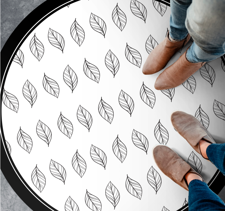 Alfombra vinílica flores esquema botánico - TenVinilo