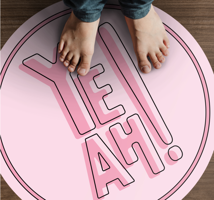 Alfombra vinílica con frase motivo de texto expresivo - TenVinilo