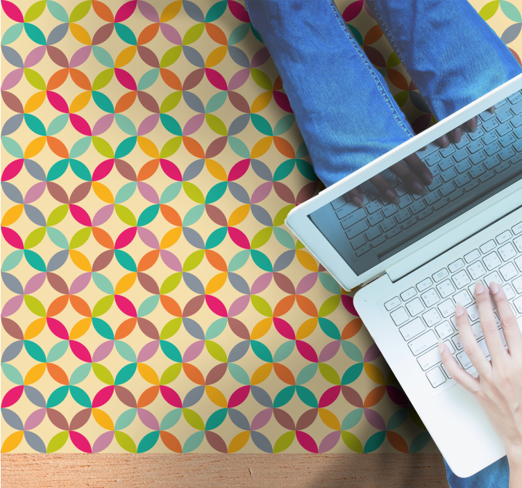 Alfombra vinílica geométrica colorido geométrico - TenVinilo