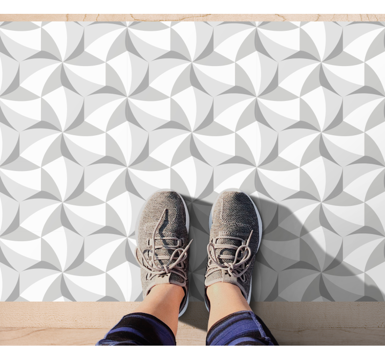 Alfombra vinílica geométrica patrón de remolino abstracto - TenVinilo