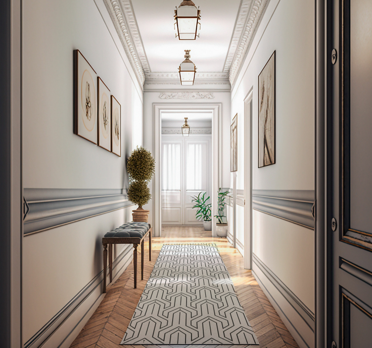 Alfombra vinílica geométrica patrón geométrico - TenVinilo