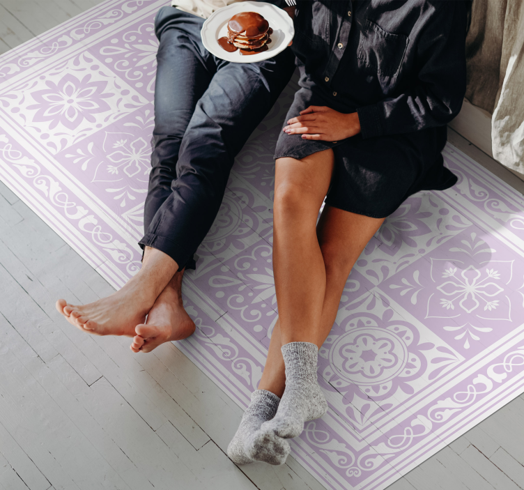 Alfombra vinílica baño elegancia de mandala - TenVinilo