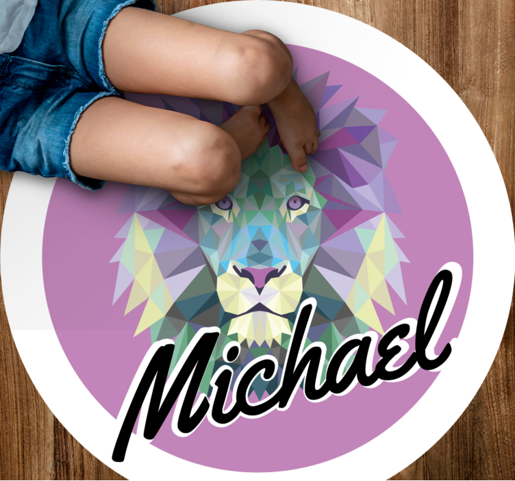 Alfombra vinílica personalizable león personalizable - TenVinilo