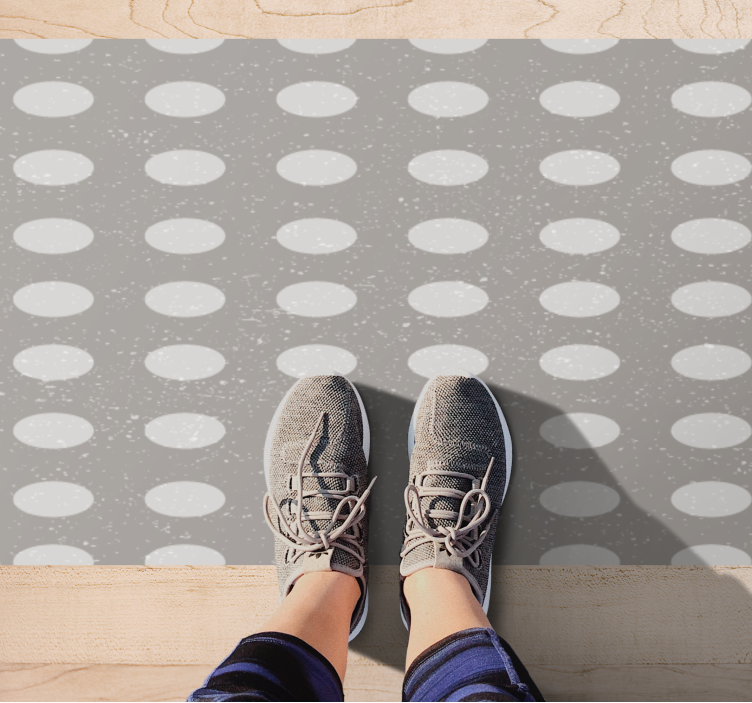 Alfombra vinílica rayas patrón de lunares - TenVinilo