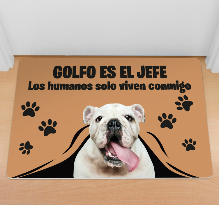 Alfombra vinílica recibidor foto personalizada mascota es - TenVinilo