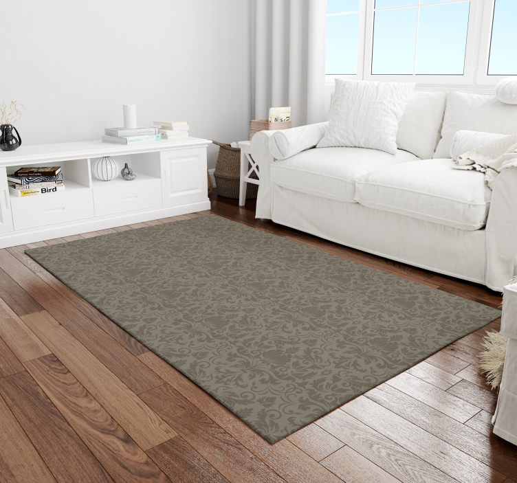 Alfombra vinílica vintage elegante patrón barroco - TenVinilo