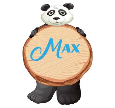 Aflombra vinílica animales panda con nombre - TenVinilo