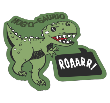 Alfombra de vinilo animal dinosaurio con nombre infantil - TenVinilo