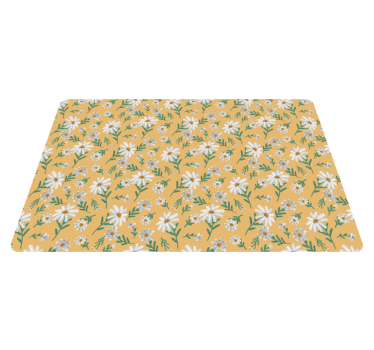 Alfombra vinílica flores patrón de margarita - TenVinilo