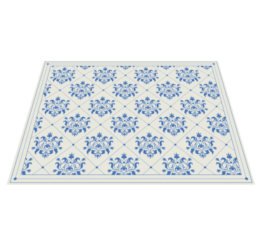 Alfombra de vinilo con motivos florales vintage - TenVinilo