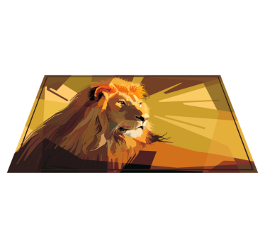 Alfombra vinilo animales dibujo rey león - TenVinilo