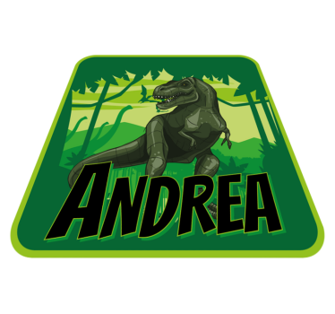 Alfombra de vinilo con nombre Fondo de dinosaurio realista - TenVinilo