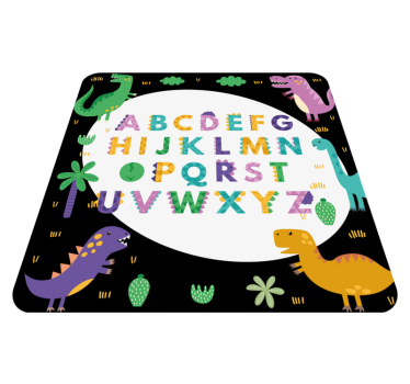 Alfombra vinilo abecedario con dinosaurios - TenVinilo