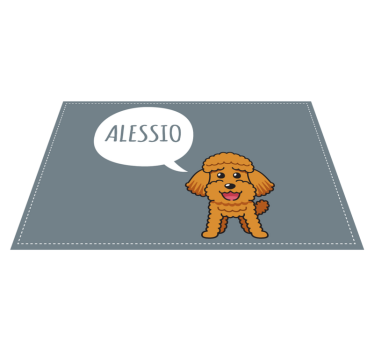 Alfombra vinílica de animales Personaje de dibujos animados feliz - TenVinilo