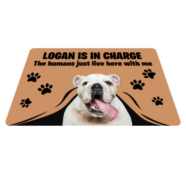 Alfombra vinílica entrada foto personalizada mascota - TenVinilo