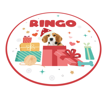 Alfombra vinilo personalizable mascota personalizada NavidadMira, - TenVinilo