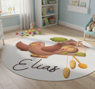 Aflombra vinílica animales reloj cucú personalizable - TenVinilo