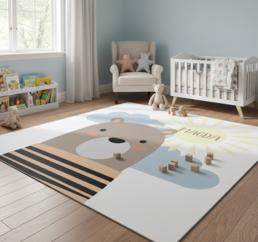 Aflombra vinílica animales oso marrón personalizable - TenVinilo
