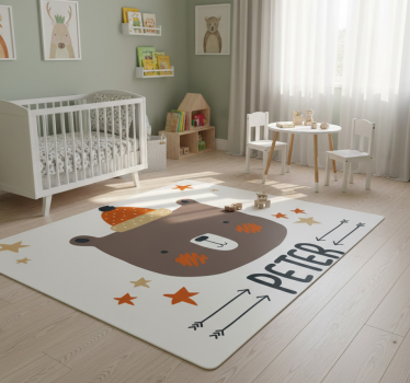 Aflombra vinílica animales oso nórdico personalizado - TenVinilo