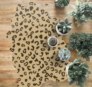 Alfombra vinílica animal print imitación leopardo - TenVinilo