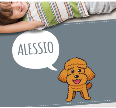 Alfombra vinílica de animales Personaje de dibujos animados feliz - TenVinilo
