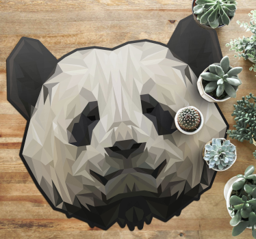 Alfombras vinílicas de animales Panda geométrico - TenVinilo