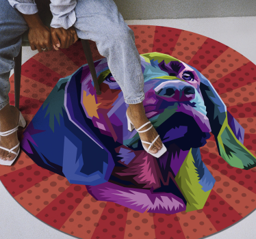 Alfombras vinílicas de animales Perro arte pop - TenVinilo