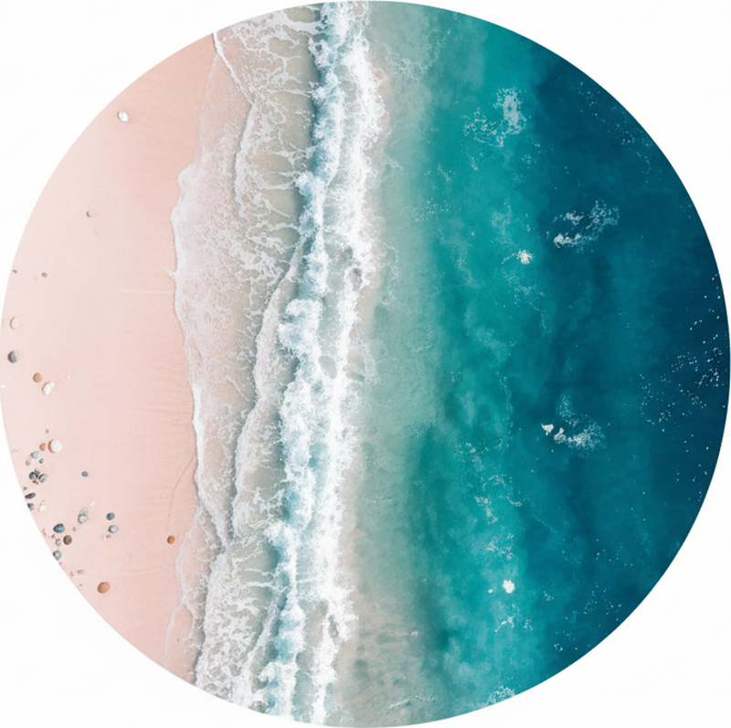 Alfombra vinílica salón el ciclo de la playa - TenVinilo