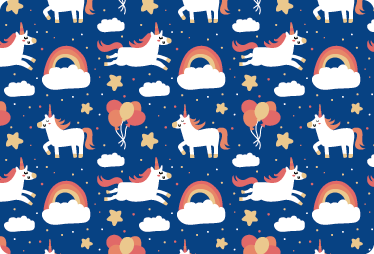 Aflombra vinílica animales unicornios blancos niños - TenVinilo