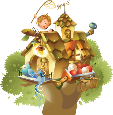 Aflombra vinílica animales árbol de casa - TenVinilo