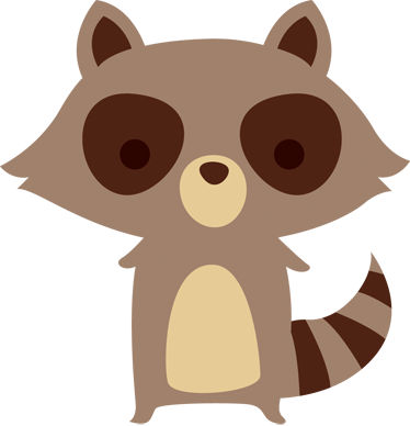Aflombra vinílica animales diseño de mapache - TenVinilo