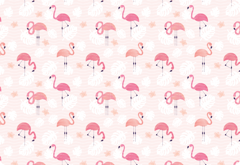 Aflombra vinílica animales motivos de flamenco rosa - TenVinilo
