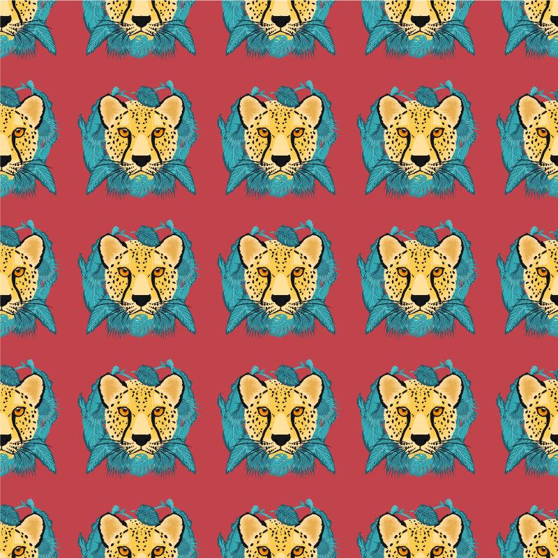 Aflombra vinílica animales estilo oriental leopardo - TenVinilo