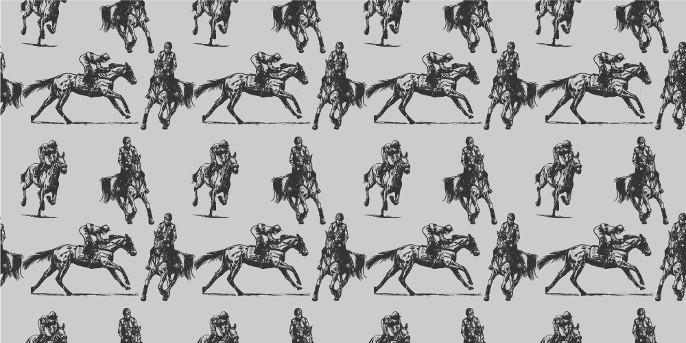 Aflombra vinílica animales caballos grises del oeste - TenVinilo