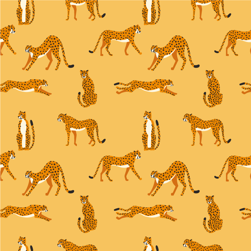 Aflombra vinílica animales estampado de leopardos amarillos - TenVinilo