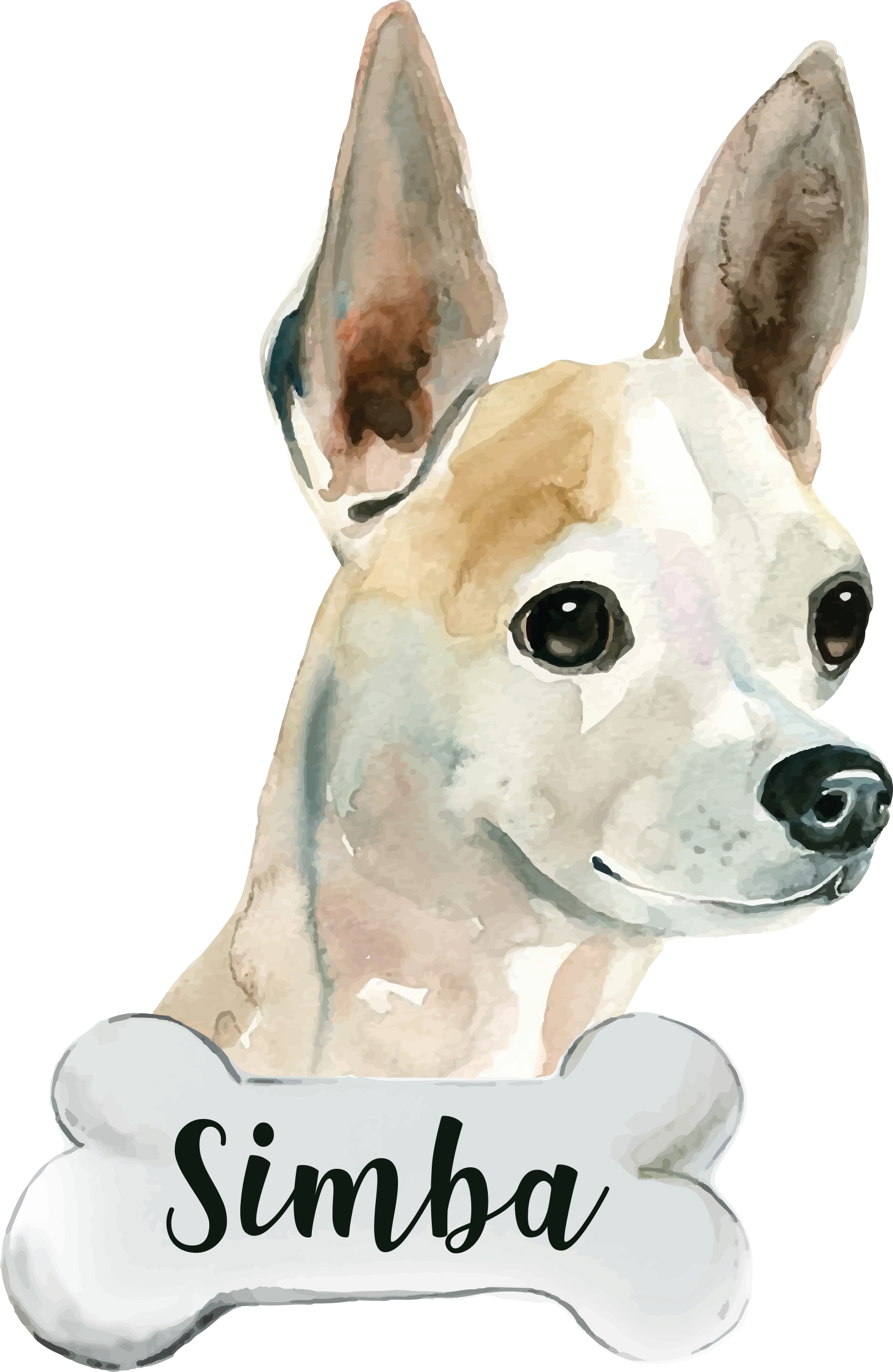 Aflombra vinílica animales perro con nombre - TenVinilo