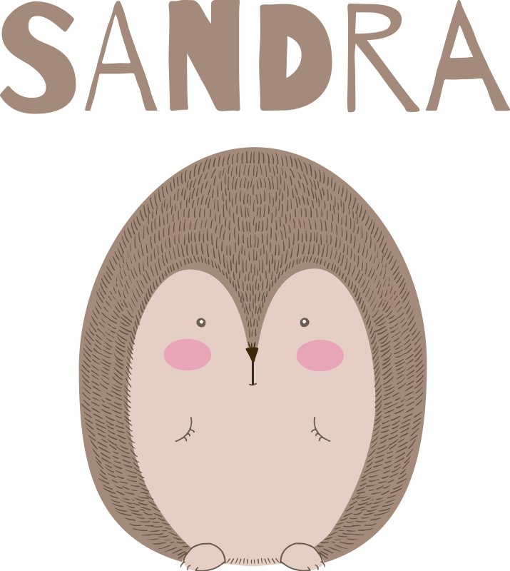 Aflombra vinílica animales erizo lindo - TenVinilo