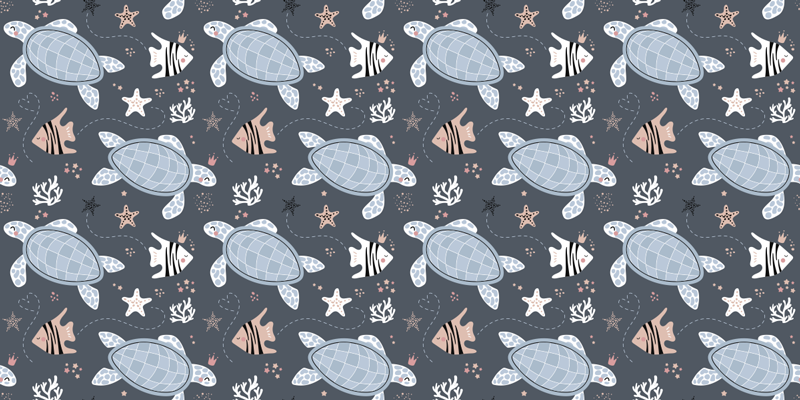 Aflombra vinílica animales diseño de tortugas juguetonas - TenVinilo