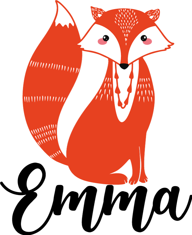 Aflombra vinílica animales ilustración de zorro lindo - TenVinilo