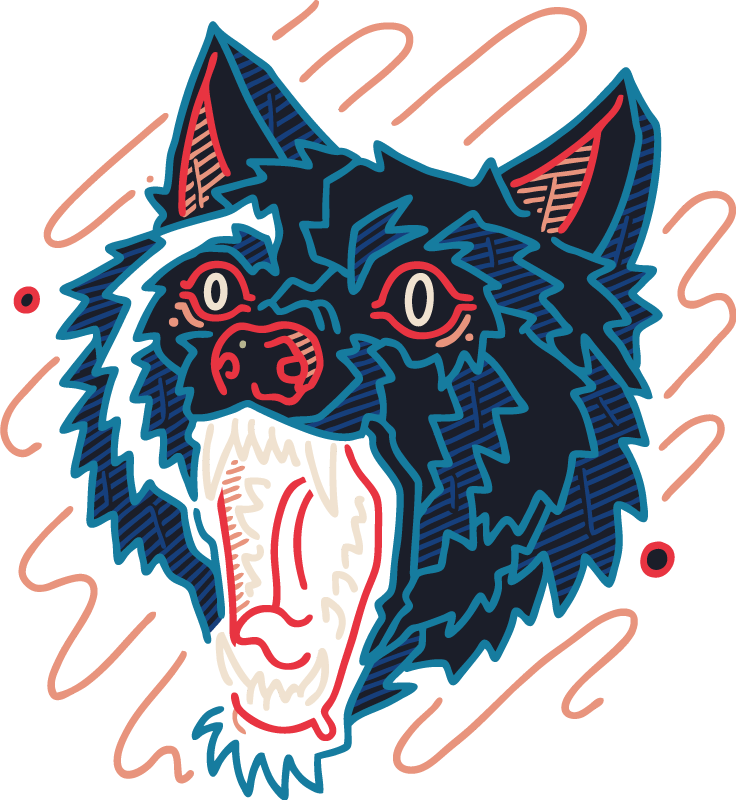 Aflombra vinílica animales lobo aullador - TenVinilo