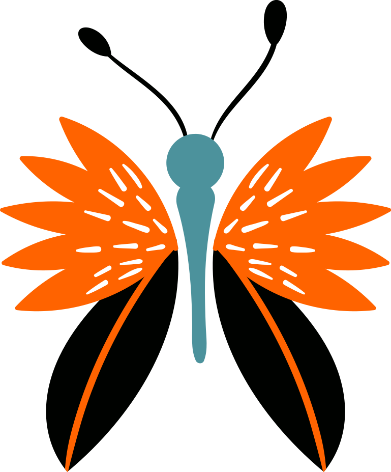 Aflombra vinílica animales acento de mariposa colorida - TenVinilo