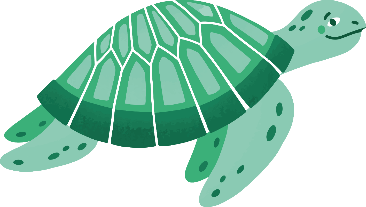 Aflombra vinílica animales tortuga juguetona - TenVinilo