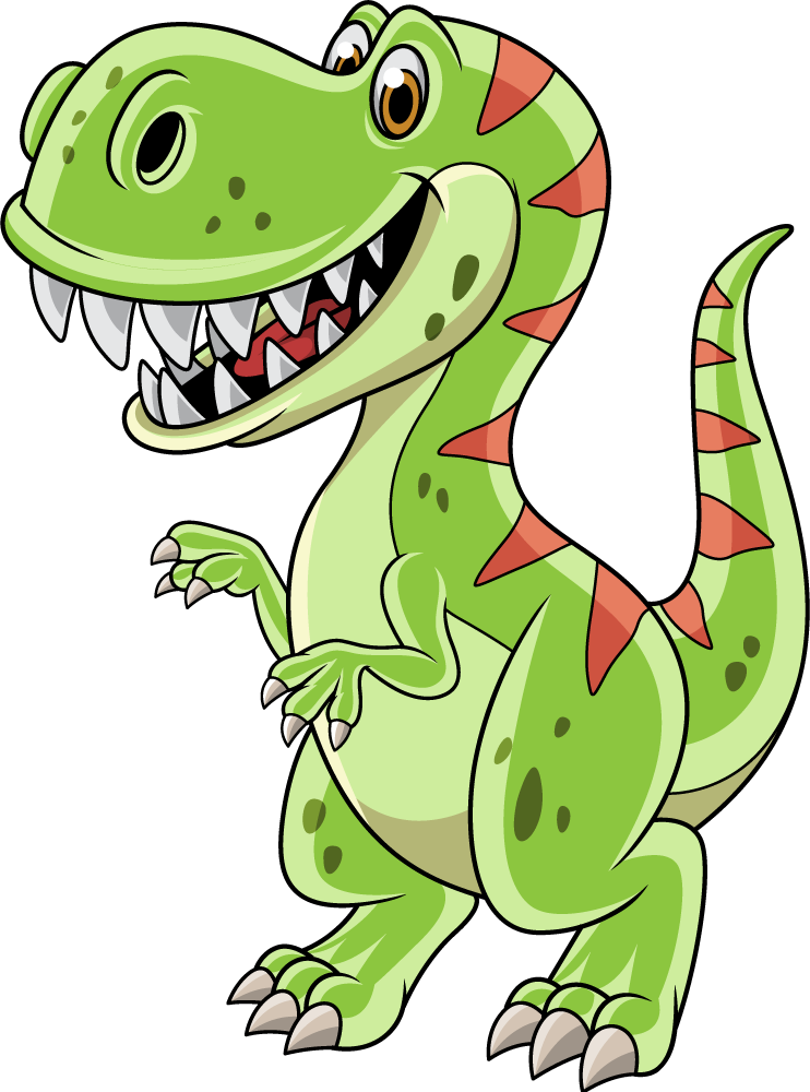 Aflombra vinílica animales tiranosaurio rex caricatura - TenVinilo