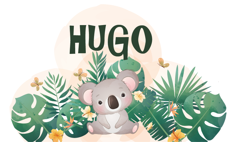 Aflombra vinílica animales tema de selva koala - TenVinilo