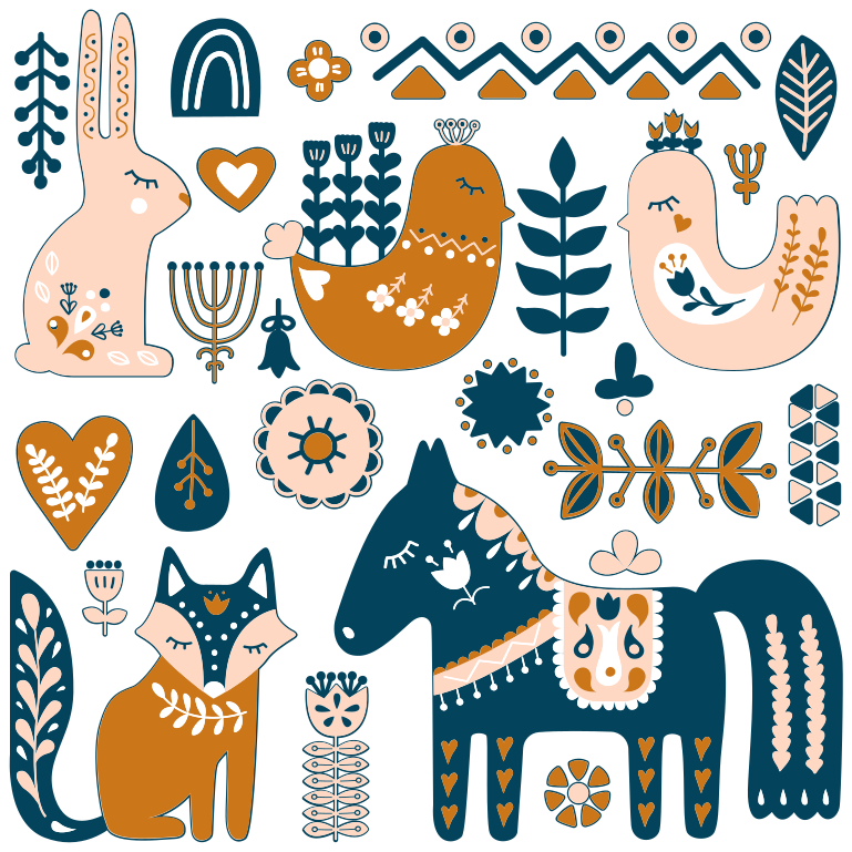 Aflombra vinílica animales ilustraciones coloridas - TenVinilo