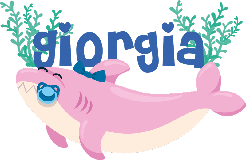 Aflombra vinílica animales diseño de tiburón feliz - TenVinilo