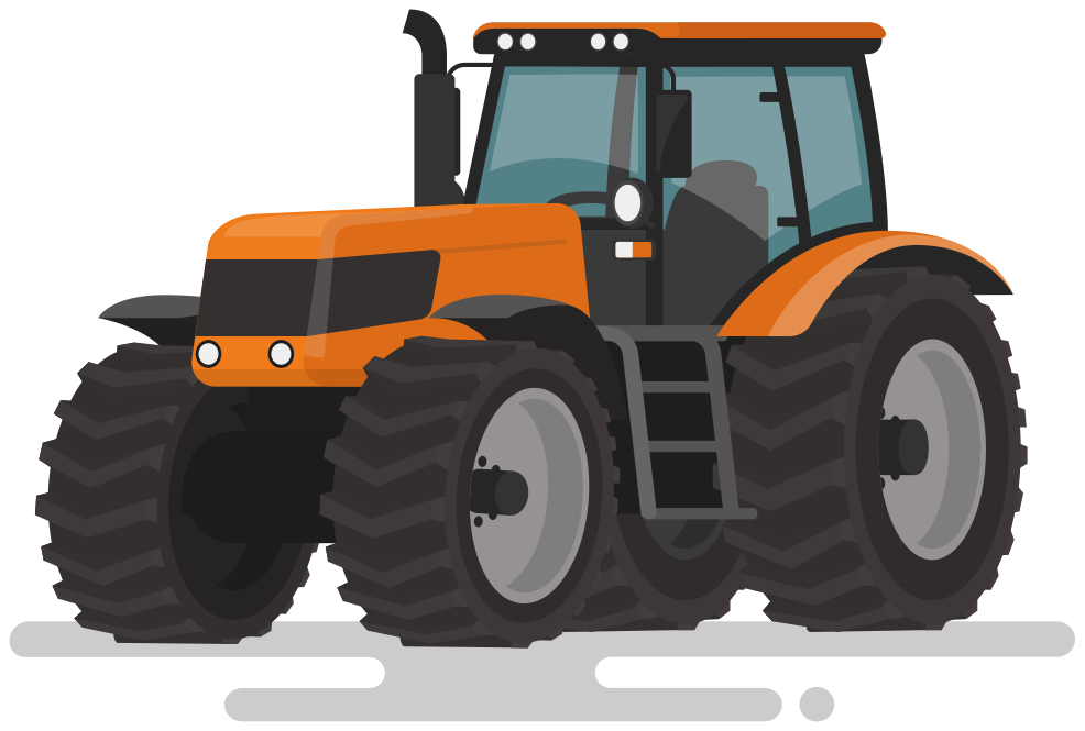 Aflombra vinílica animales tractor con grandes neumáticos - TenVinilo