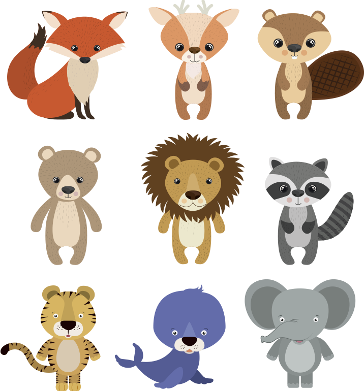 Aflombra vinílica animales caja de decoración - TenVinilo