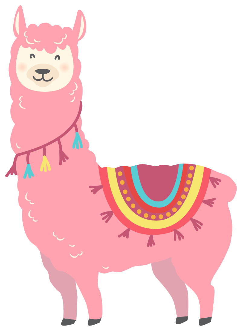 Aflombra vinílica animales llama rosa - TenVinilo