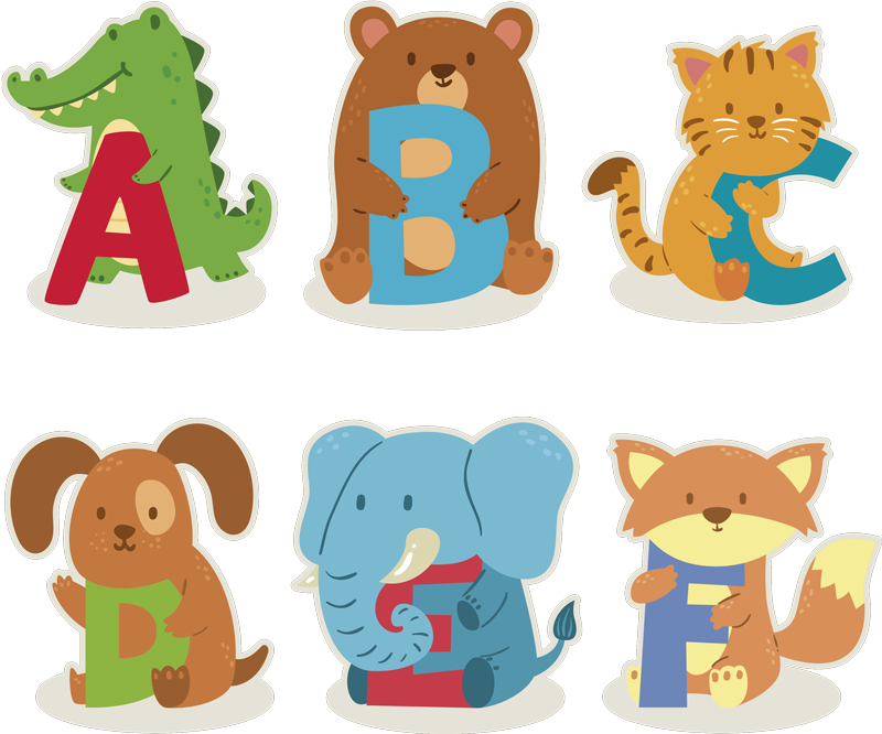 Aflombra vinílica animales abecedario infantil - TenVinilo